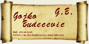 Gojko Budečević vizit kartica